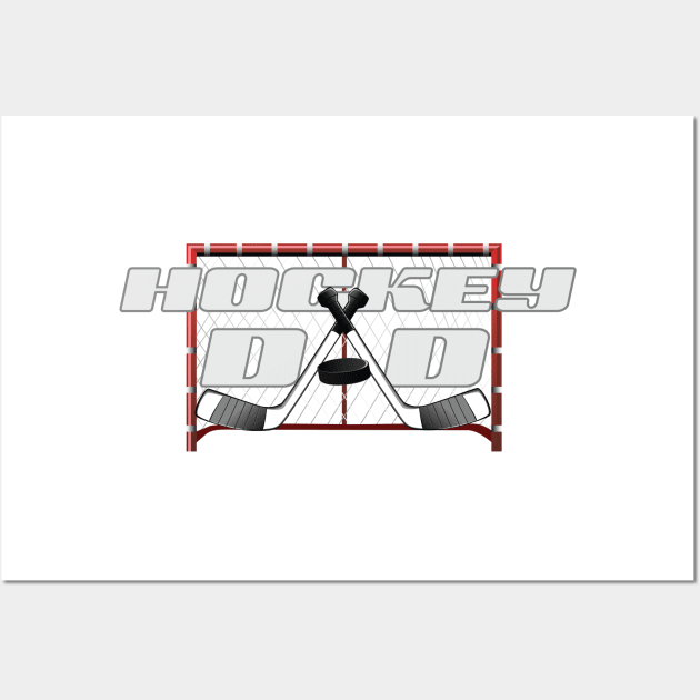 Hockey Dad with Net Wall Art by LahayCreative2017